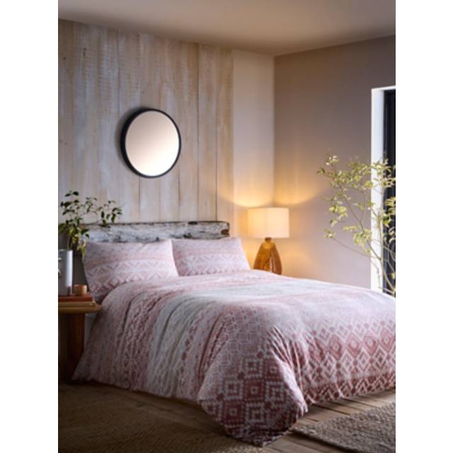 Appletree Bergen Brushed Duvet Cover Bedding Set Terracotta - Orange
