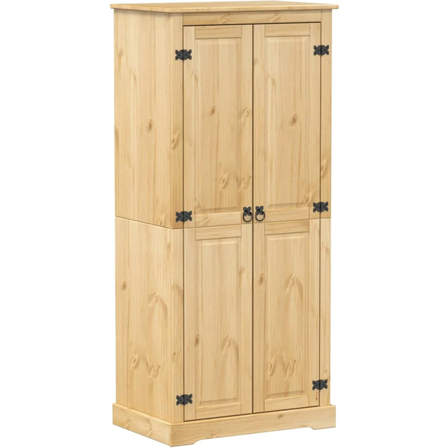 vidaXL Wardrobe Corona 76x50x170 cm Solid Wood Pine - Brown