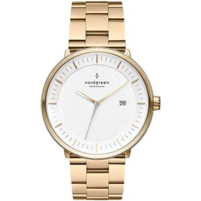 Nordgreen Women's Designer Analogue Watch - Gold Case - White Dial - Stainless Steel Watch Strap