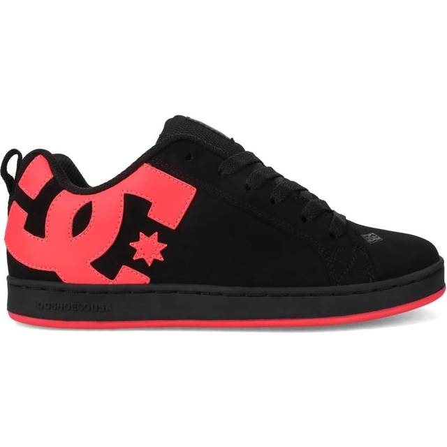 Dc shoes court graffik womens skate trainers in black pink - 6 uk