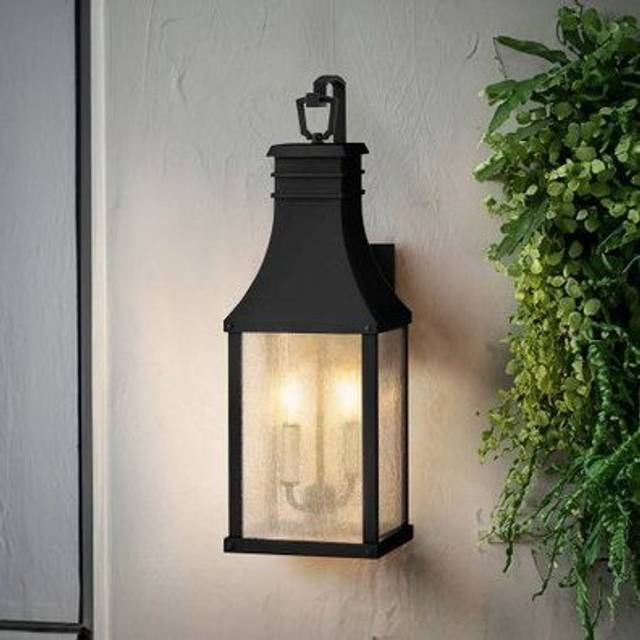 Elstead Beacon Hill 2 Light Medium Outdoor Wall Lantern Museum Black IP44