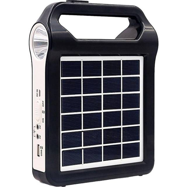 220V 2400mah portable solar panel power system usb charging generator camping with led abs solar panel kit light 6v/2w
