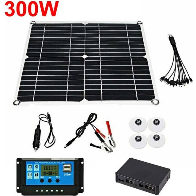 300W Solar Panel 12V Battery Charger 40A Controller