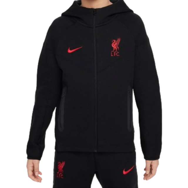 Liverpool Nike Tech Fleece Hoodie - Black - Kids
