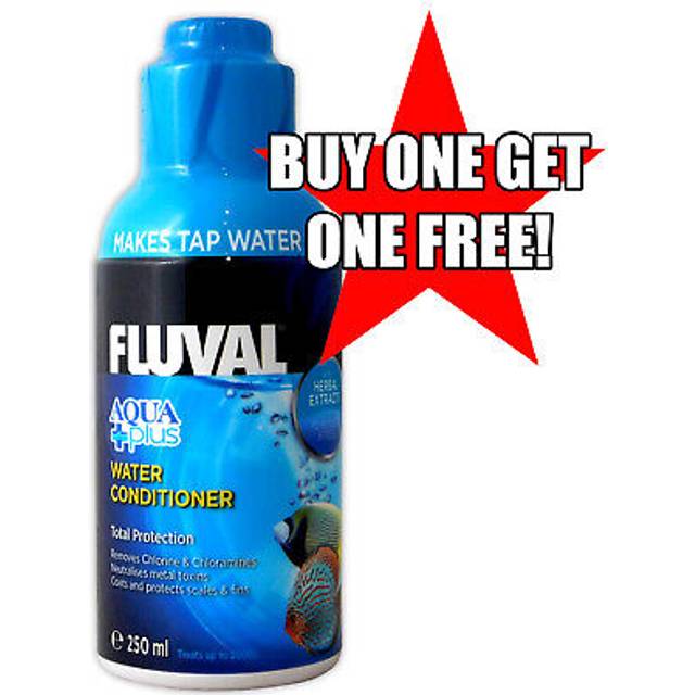 Fluval aquaplus 250ml buy one get one free water conditioner dechlorinator fish
