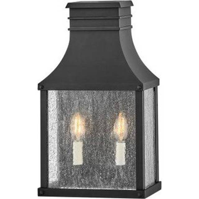 Elstead Beacon Hill 2 Light Half Outdoor Wall Lantern Museum Black IP44