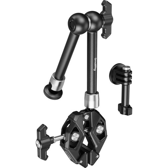 SmallRig Crab-Shaped Super Clamp Kit (with Magic Arm) Adjustable for Action Camera, Monitor, for Table, Tripod Leg -4454
