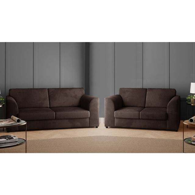 Furnishings For Less UK Luxor Navy Blue Jumbo Cord 4 Seater Corner Sofa Left Hand Facing - Full Back - One Size