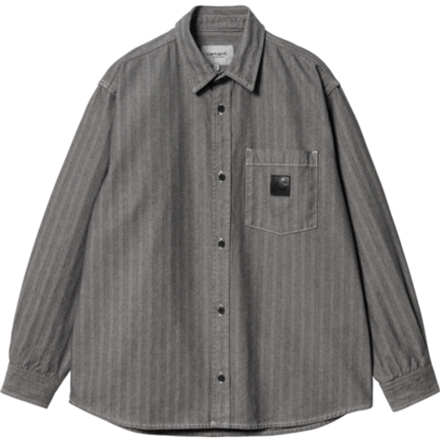 Carhartt WIP Menard Herringbone Denim Shirt Jacket - S - Grey