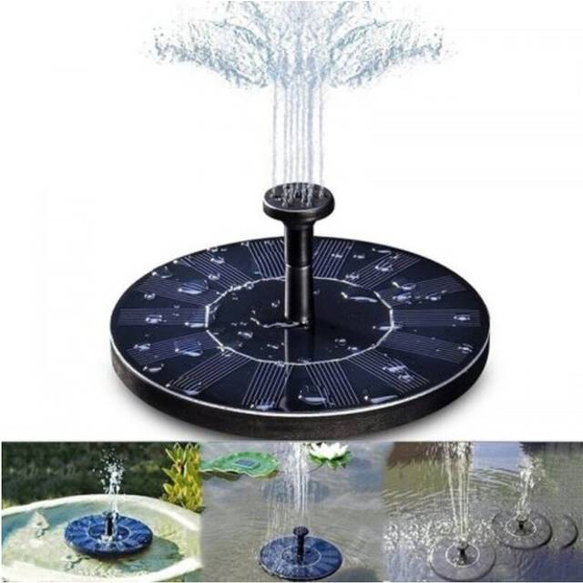 Solar Powered Floating Bath Fountain Pump Black