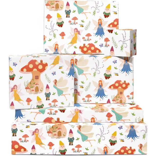 CENTRAL 23 Mushroom Wrapping Paper - 6 Eco Gift Wrap Sheet - All Occas