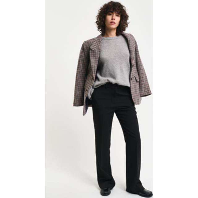 Slim Flare Slacks Dam, Black, 40