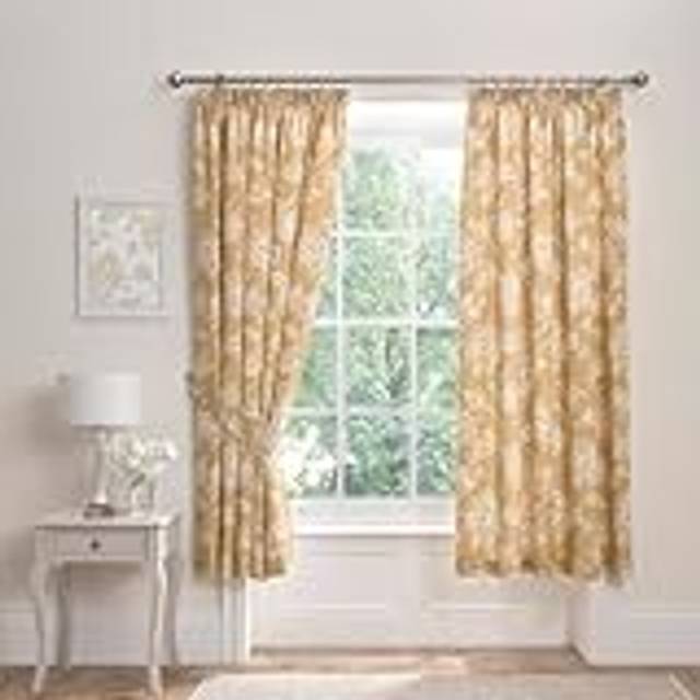 Dreams & Drapes Mishka Lined 66 x 72 Ready Made Curtains Gold - Yellow