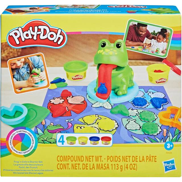 Play-Doh Frog ‘n Colors Starter Set, 4 burkar, leksaker för barn i förskoleåldern