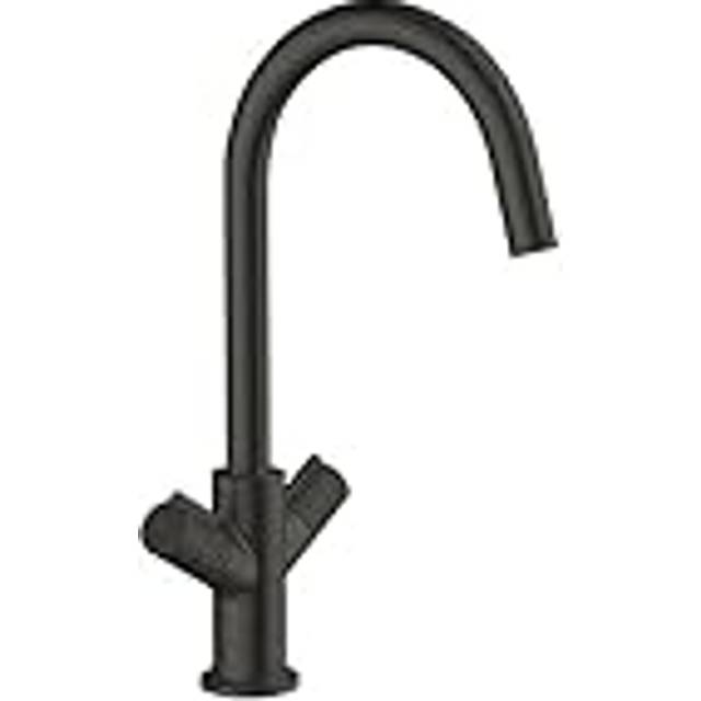 Bristan Fern Matt Black Easyfit Kitchen Sink Mixer Tap + Easy Fit Base