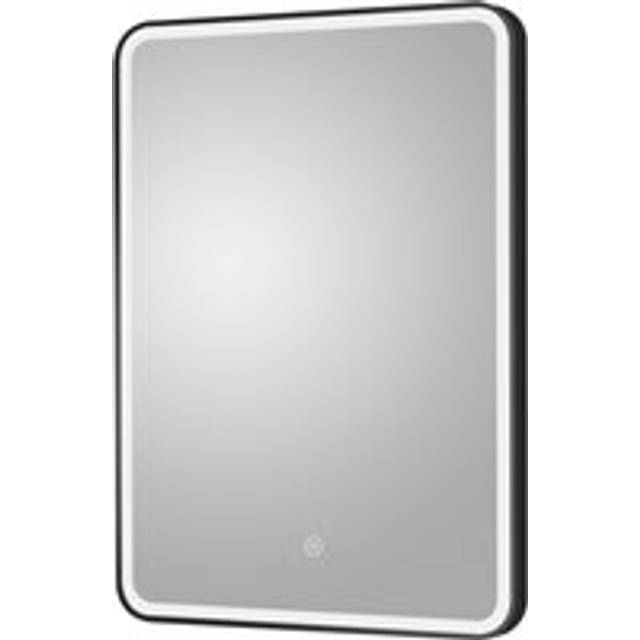 Rectangular led illuminated touch sensor framed mirror with demister, 700mm x 50