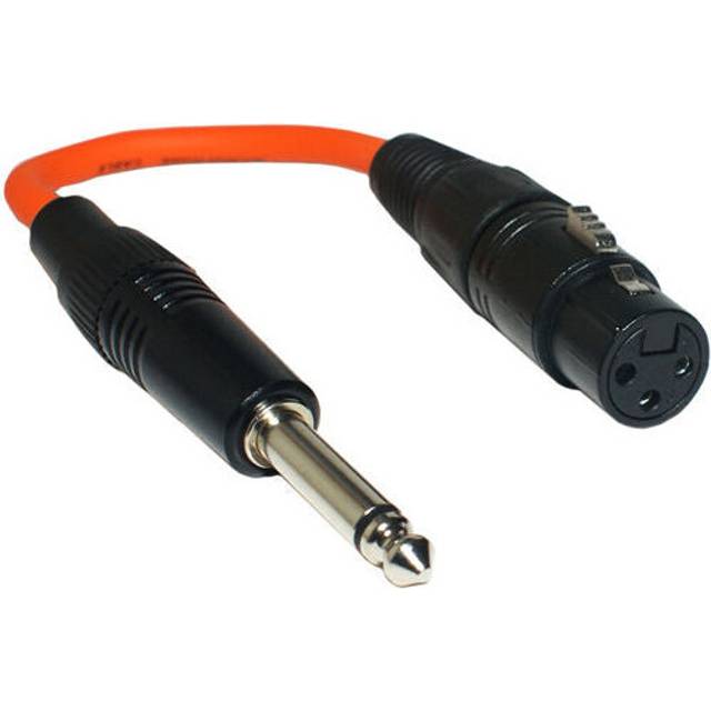 "6.35mm 1/4"" Mono Jack Plug to 3 Pin XLR Female Adapter Cable Lead Audio Microphone"