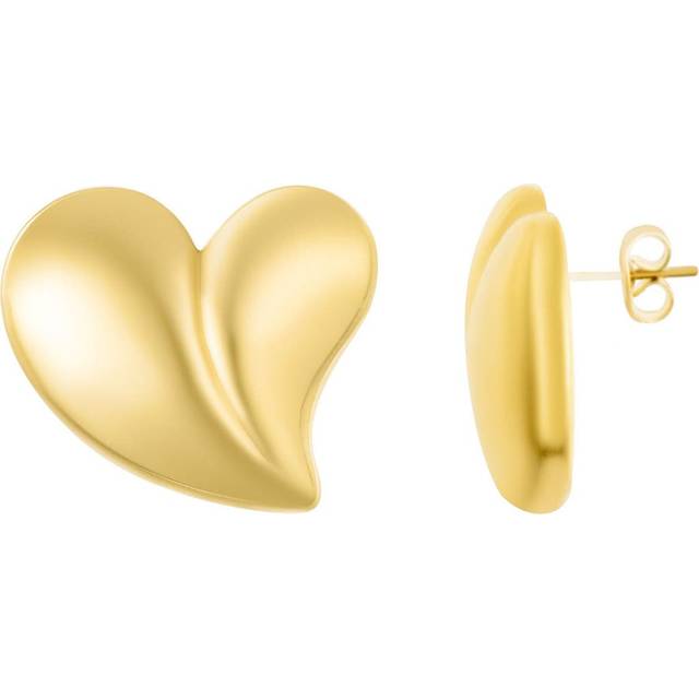 ADORNIA 18K Plated Tarnish Resistant Oversized Puffy Earrings