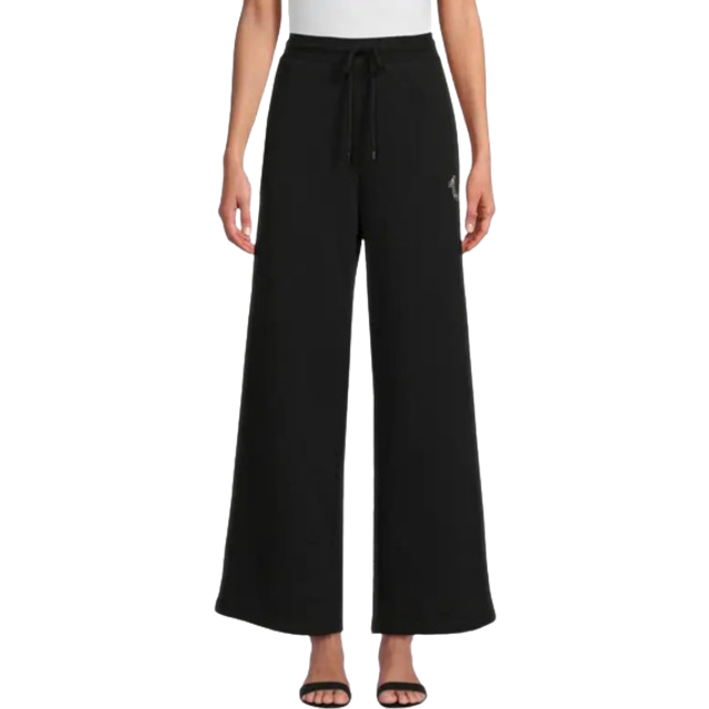 True Religion Womens Horseshoe French Terry Wide Leg in Black - Size Large