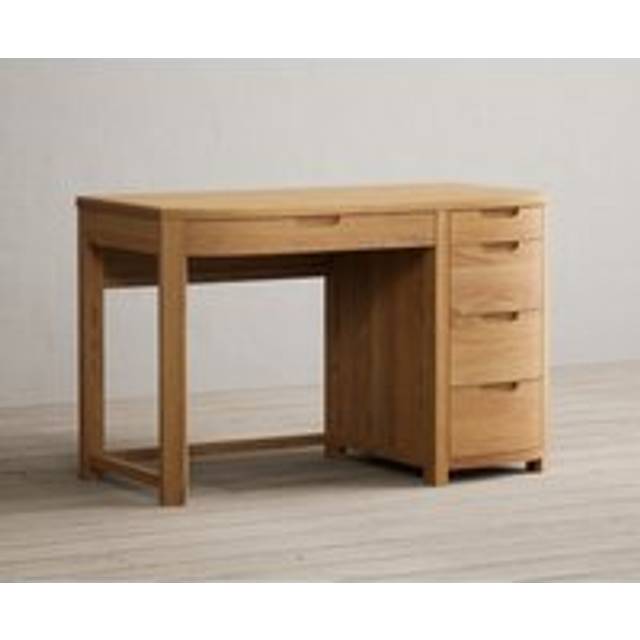 Somerton Curved Solid Oak Computer Desk