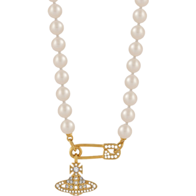 Vivienne Westwood Gold & White Lucrece Faux-Pearl Necklace - R233 Gold Light Crea - UNI