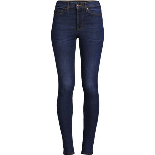 Petite Skinny Leg Jeans, High Waisted - Dark Indigo - 12