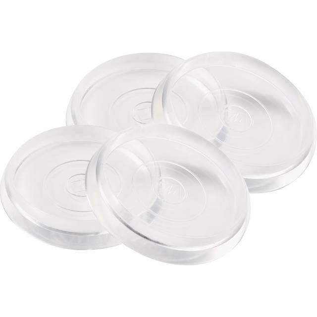 "SoftTouch 1 13/16"""" Round Furniture Caster Cups for Carpet or Durable Hard Floors  4 Pack  Clear  4 Count"