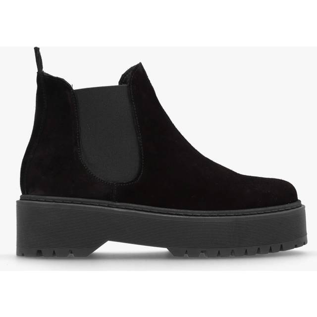 DANIEL Lassi Black Suede Chunky Chelsea Boots Size: 39, Colour: Black Suede
