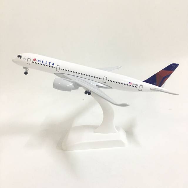 (20CM Delta A350) JASON TUTU 20cm Plane Model Airplane Model Delta Airbus A350 Aircraft