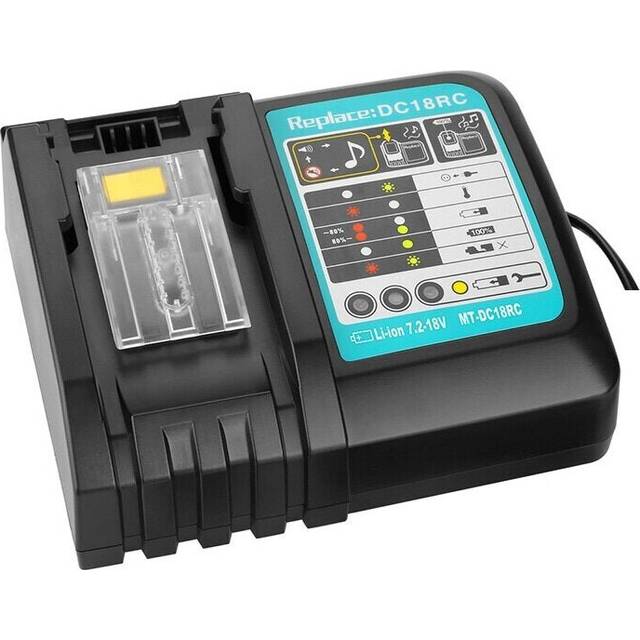 (DC 18RC 6.5A, EU Plug) Li-ion Battery Charger 2/6/6.5A EU Plug Charging Current For Makita 14.4V-18V BL1830 BL1430 DC18RC Power Tool Battery
