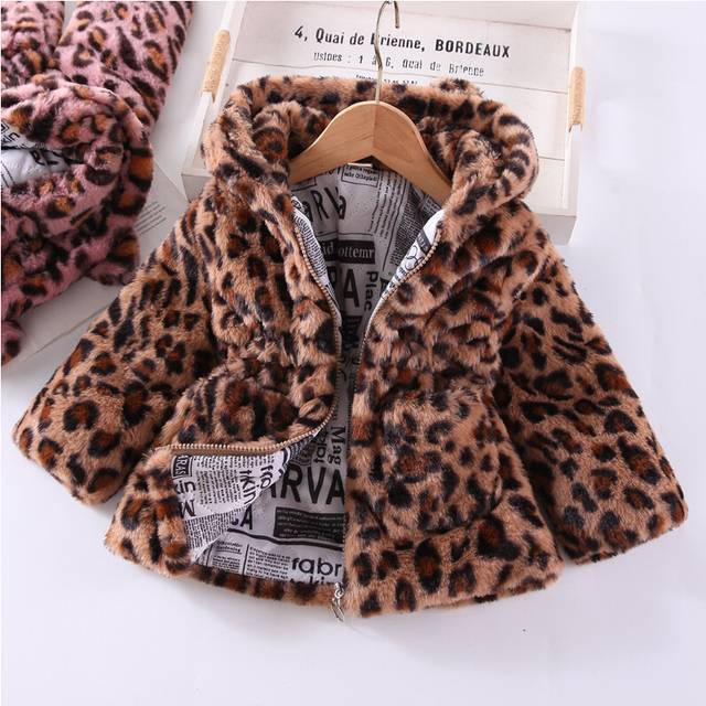 (Brown, 6-7Years) Kids Girls Fur Coat Warm Winter Jacket Outwear NEW