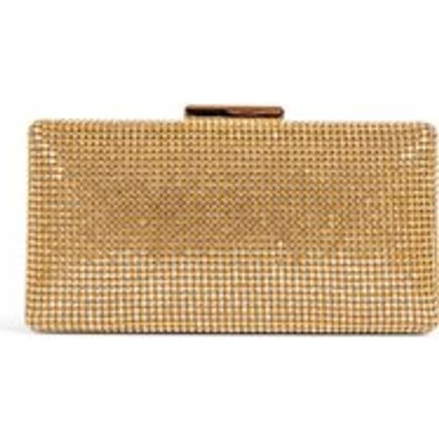 Diamante 'Debra' Box Clutch Bag - Gold - One Size