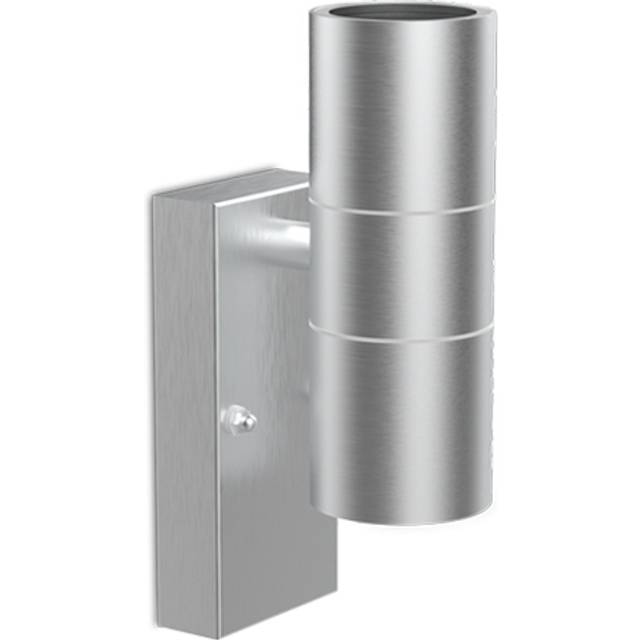Kosnic Swimley GU10 Up/Down Standard Twin Wall Light Stainless Steel