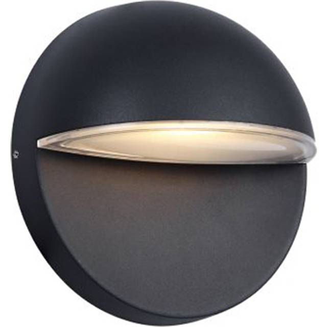 Kosnic Haldon Circular Outdoor 4000K LED Wall Light 9W Black