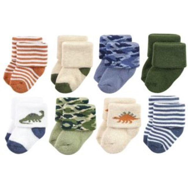 Hudson Baby Unisex Baby Cotton Rich Newborn and Terry Socks  Dinosaur Explorer  0-6 Months