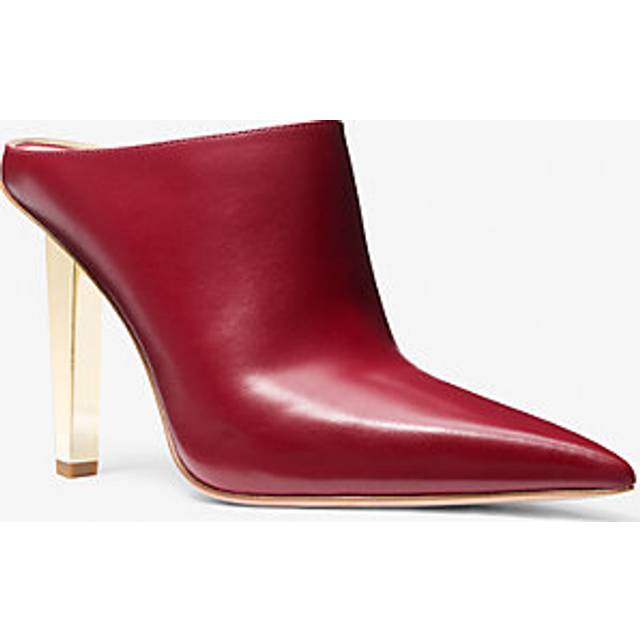 MK Halle Leather Mule Pump - Red - Michael Kors - UK 3