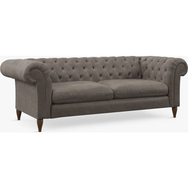 John Lewis Cromwell Grand 4 Seater Leather Sofa, Dark Leg