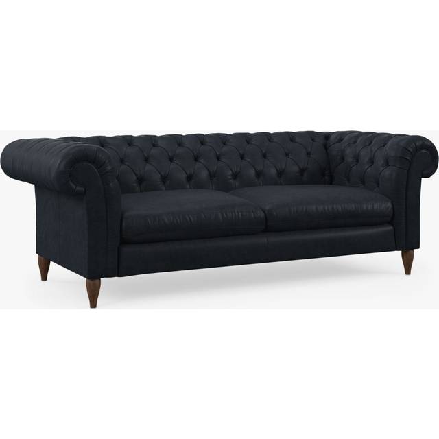 John Lewis Cromwell Grand 4 Seater Leather Sofa, Dark Leg