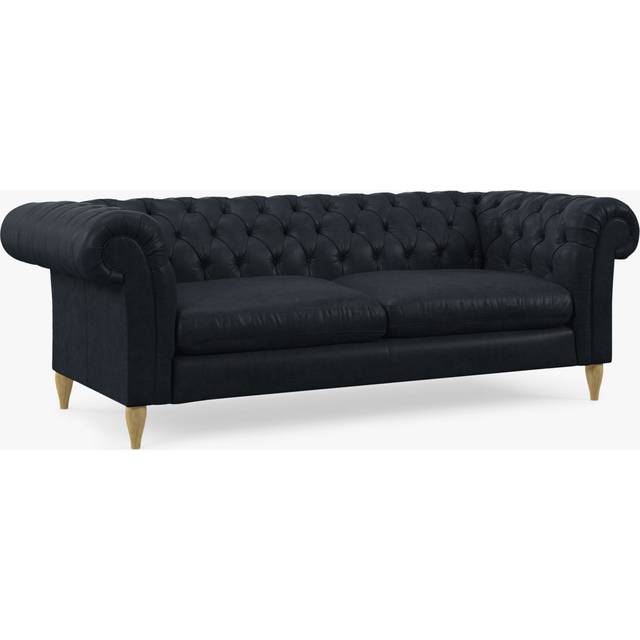 John Lewis Cromwell Grand 4 Seater Leather Sofa, Light Leg
