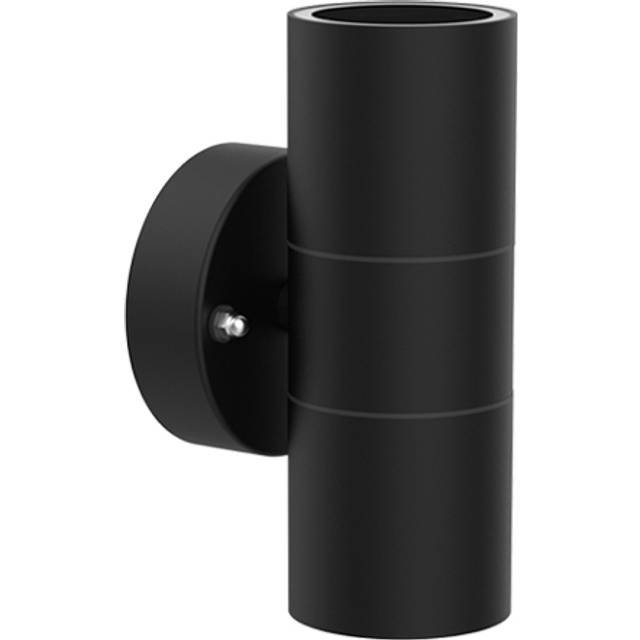 Kosnic Swimley GU10 Up/Down Standard Round Base Wall Light Black