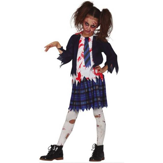 Fancy Dress Child Zombie High Schooler Costume - Blue - 11-12 Years