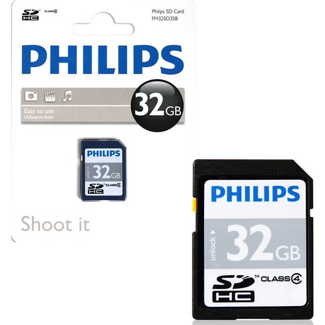 Genuine philips 32gb sd sdhc hd memory card class 4 digital cameras video phone
