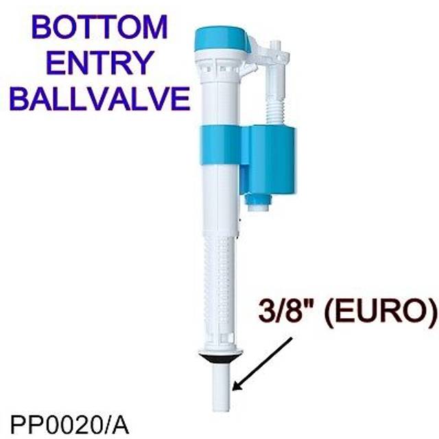 Toilet cistern ballvalve 3/8 bottom entry inlet fill valve adjustable pp0020/a