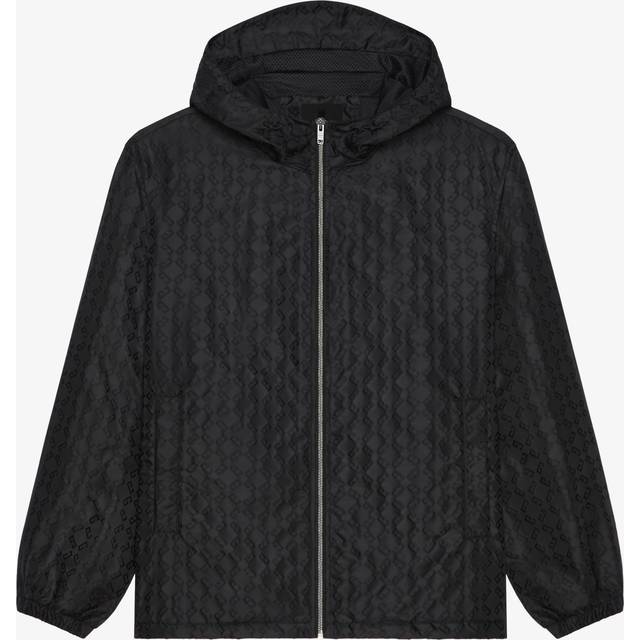 Givenchy, Rain Jackets, male, Black, XL, 4G Windbreaker Autumn-Winter 2024 Men's Collection