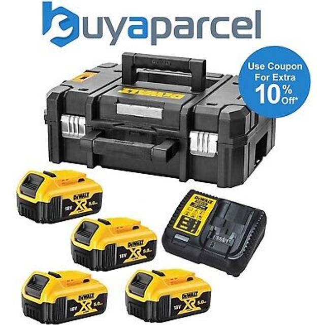 Dewalt - xr Power Source Kit 4x DCB184 5.0ah 18v Batteries + DCB115 Charger +Tstak