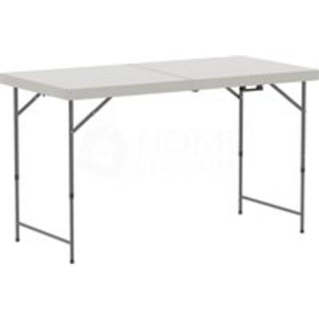 Home Vida Folding Table 4ft Outdoor Garden Foldable Snack Dining Table - White - One Size