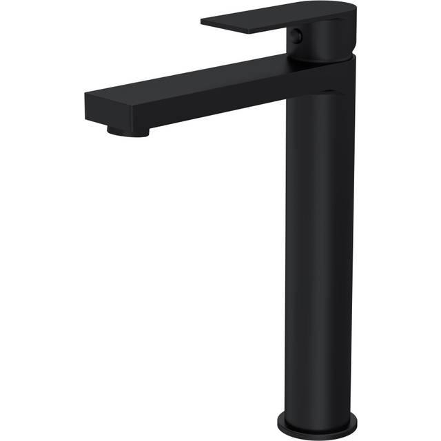 Contemporary Tall Mono Basin Mixer Tap - Matt Black
