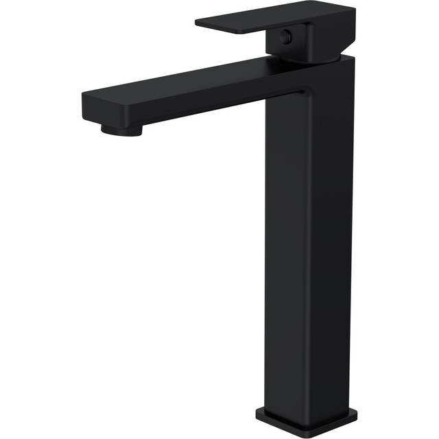Square Tall Mono Basin Mixer Tap - Matt Black