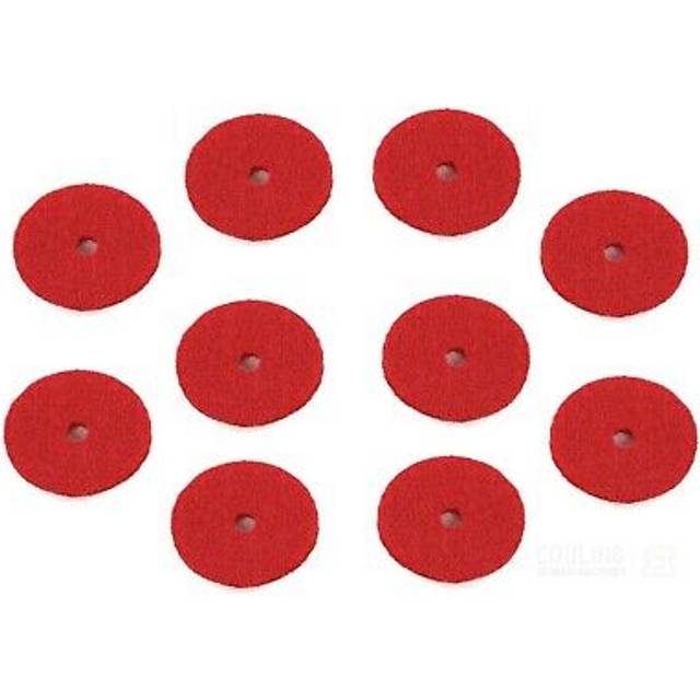 10 sewing machine spool pin red felts fits singer/brother/toyota/janome/bernina