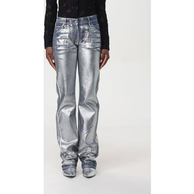 Msgm, Jeans, Dam, S, Bomull, Raka jeans - blue (S)